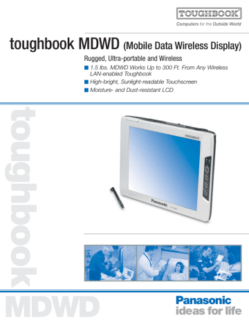 Panasonic Toughbook MDWD & 07 User's manual Panasonic Toughbook MDWD & 07 User's manual