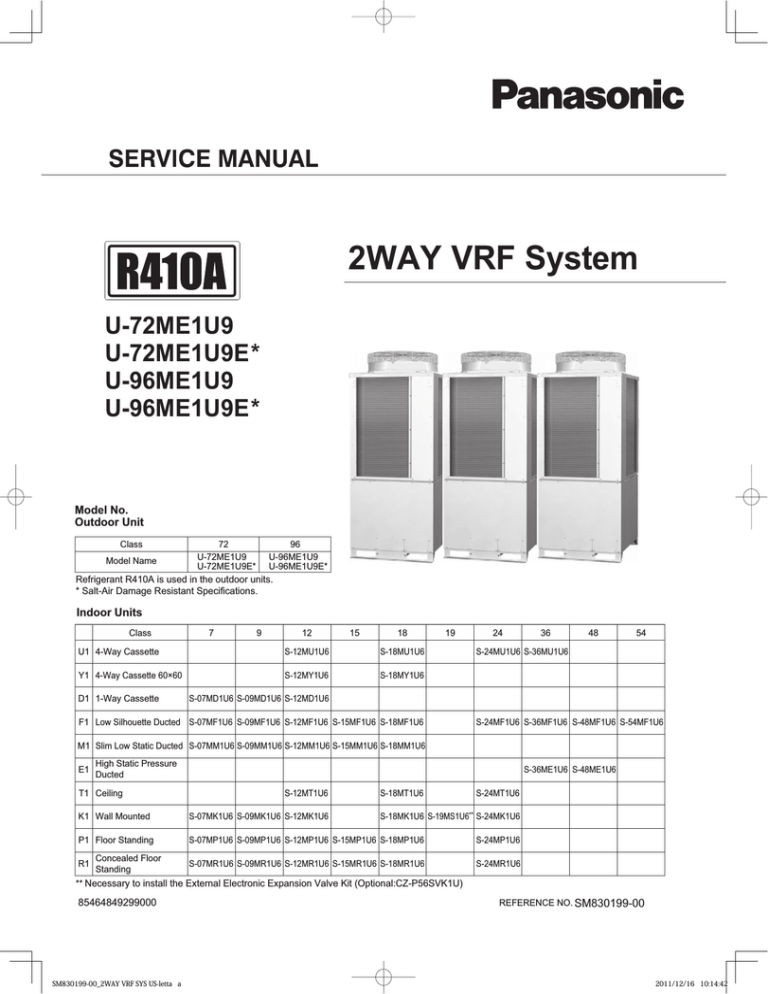 Panasonic U-96ME1U9 Datasheet Panasonic U-96ME1U9 Datasheet