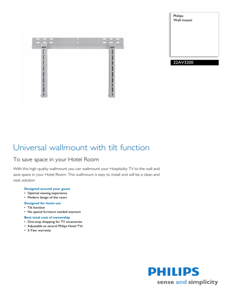 Philips 22AV3200 User's manual Philips 22AV3200 User's manual