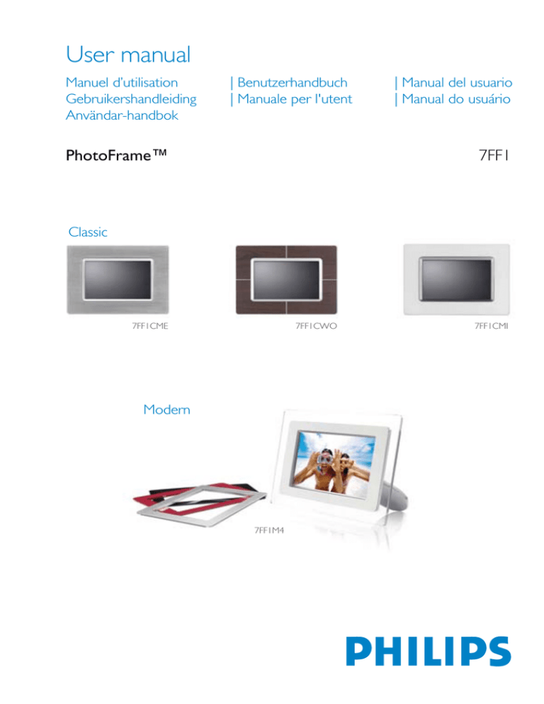 Philips 7FF1 User manual Philips 7FF1 User manual