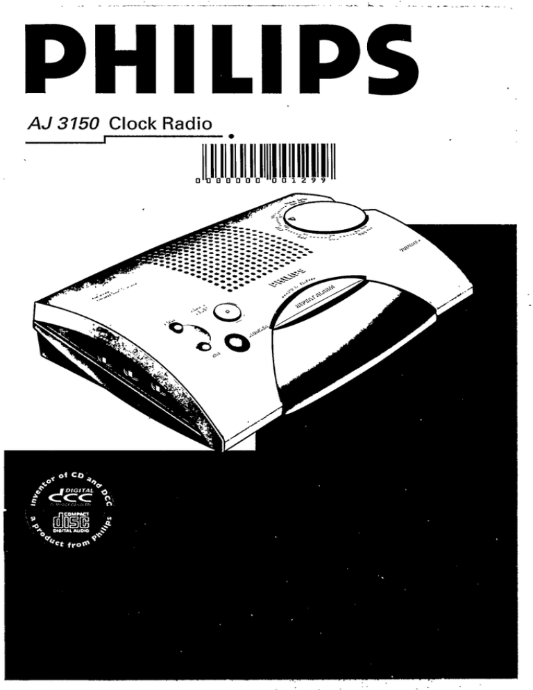 Philips AJ 3150/00W User's manual Philips AJ 3150/00W User's manual