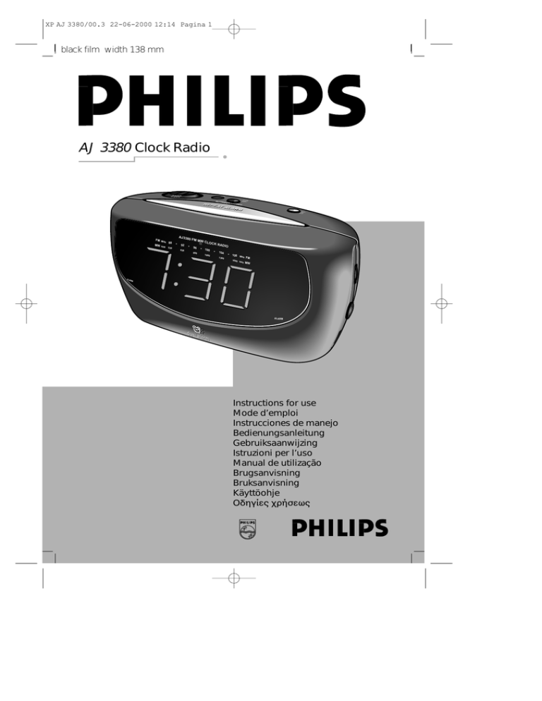 Philips AJ 3380 User manual Philips AJ 3380 User manual