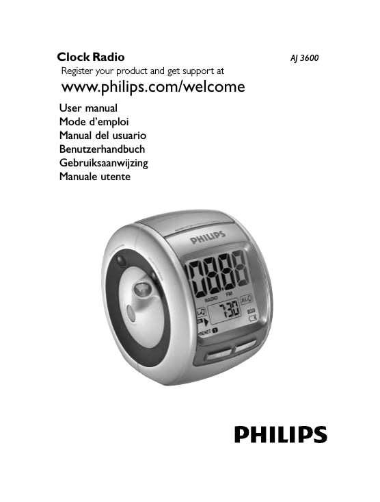Philips AJ 3600 User's manual Philips AJ 3600 User's manual