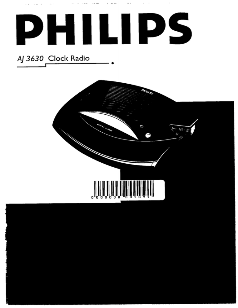 Philips AJ 3630/04 User's manual Philips AJ 3630/04 User's manual