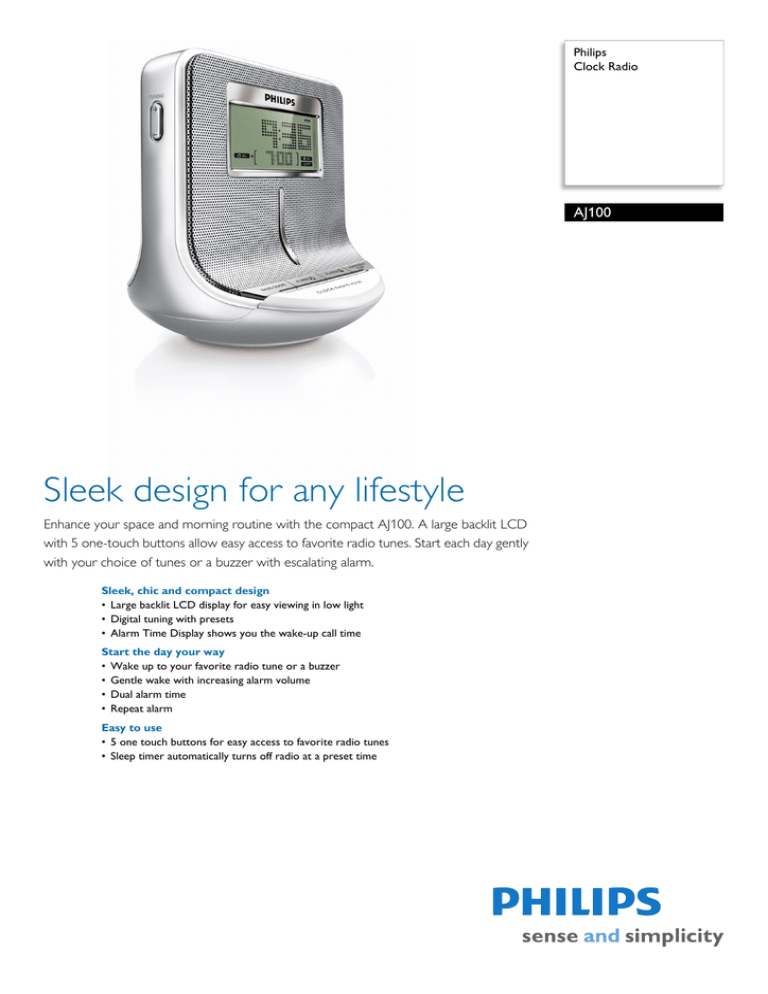 Philips AJ100/05 User manual Philips AJ100/05 User manual