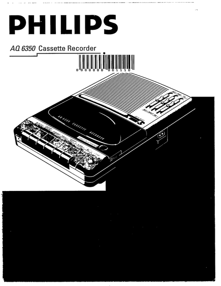 Philips AQ 6350 User manual Philips AQ 6350 User manual