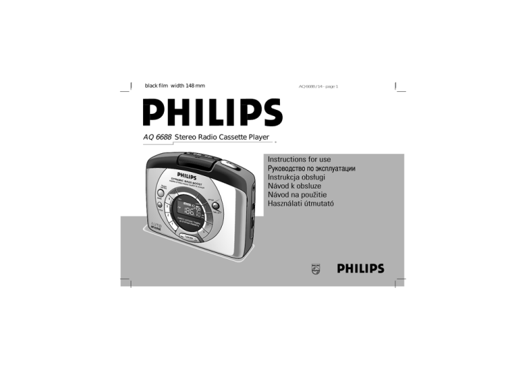 Philips AQ 6688/14 User manual Philips AQ 6688/14 User manual