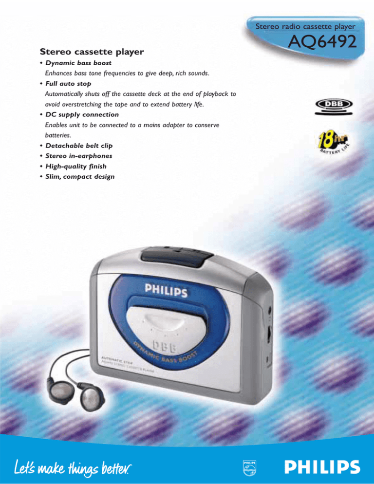 Philips AQ6492 User manual Philips AQ6492 User manual