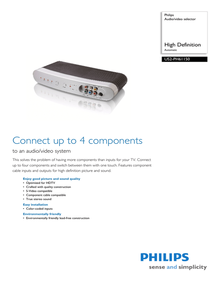 Philips US2-PH61150 User's manual Philips US2-PH61150 User's manual