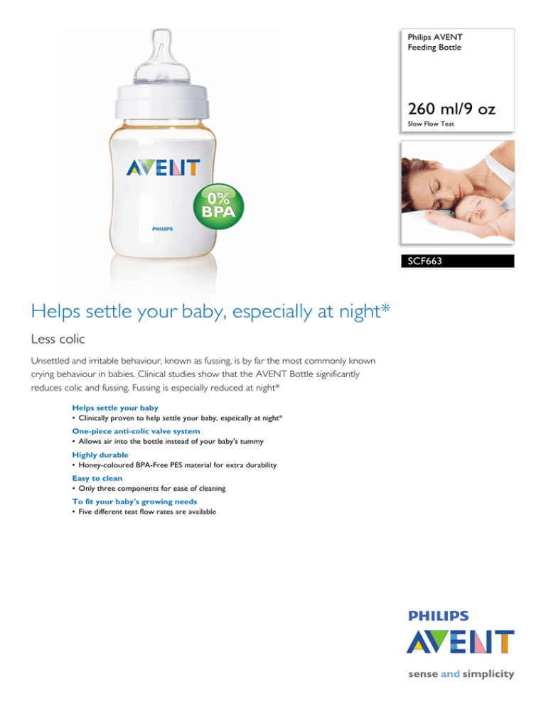 Philips Avent SCF663/17 User's manual Philips Avent SCF663/17 User's manual