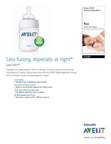 Philips Avent SCF680/17 User's manual Philips Avent SCF680/17 User's manual
