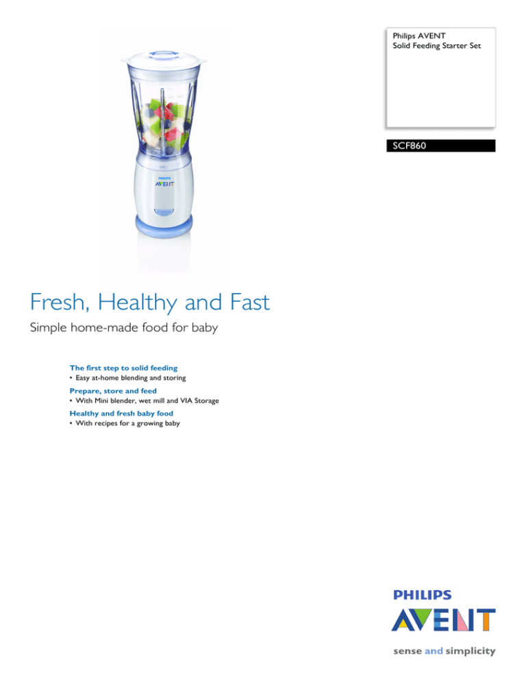Philips AVENT SCF860 User's manual Philips AVENT SCF860 User's manual