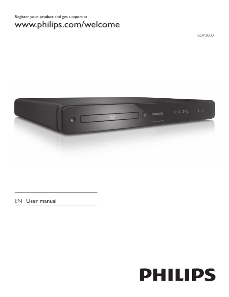 Philips BDP3000/05, BDP3000/12 User's manual Philips BDP3000/05, BDP3000/12 User's manual