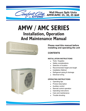 Philips Comfort-Cire AMC 25 User's manual Philips Comfort-Cire AMC 25 User's manual