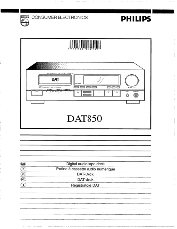 Philips DAT850 User's Manual | Manualzz Philips DAT850 User's Manual | Manualzz