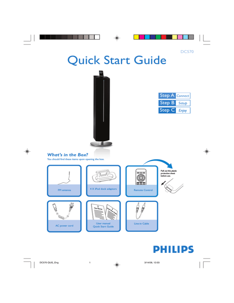 Philips DC570, DC570/37 User's manual Philips DC570, DC570/37 User's manual