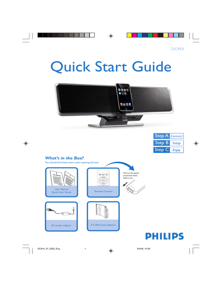 Philips DC910 User's manual Philips DC910 User's manual