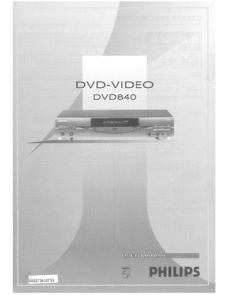 Philips DVD840 User manual Philips DVD840 User manual
