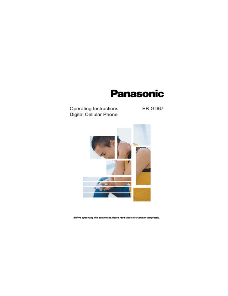 Panasonic EB-GD67, EBGD67 User's manual Panasonic EB-GD67, EBGD67 User's manual