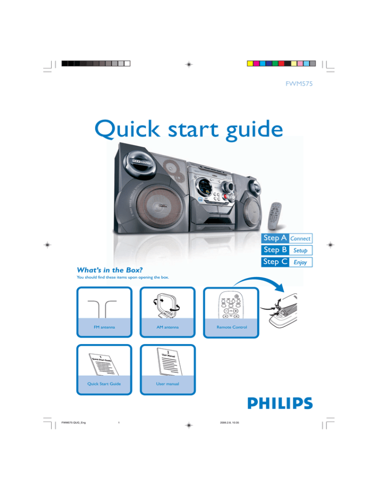 Philips FWM575/37, FW M575 User's manual Philips FWM575/37, FW M575 User's manual