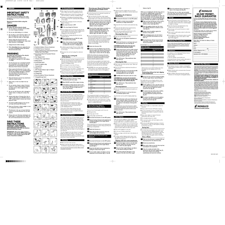 Philips G270 User manual Philips G270 User manual