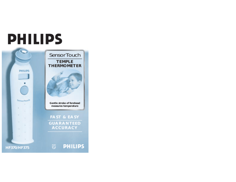 Philips HF370/HF375 User's manual Philips HF370/HF375 User's manual