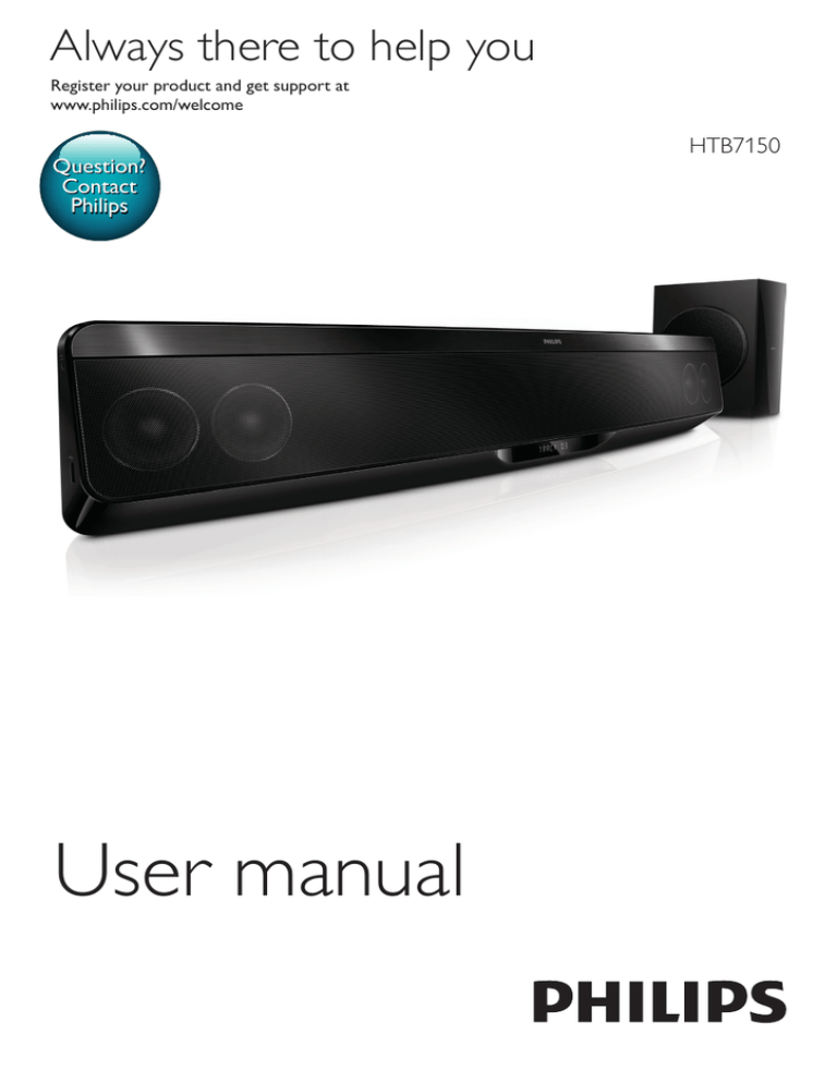 Philips HTB7150 User manual Philips HTB7150 User manual