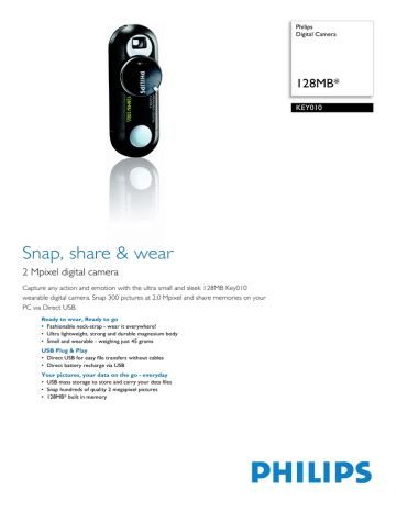 Philips KEY010, KEY010/00 User manual Philips KEY010, KEY010/00 User manual