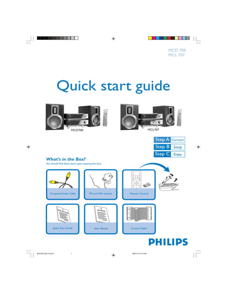 Philips MCL707, MCD700/79, MCD700/98, MCL707/98 User's manual Philips MCL707, MCD700/79, MCD700/98, MCL707/98 User's manual