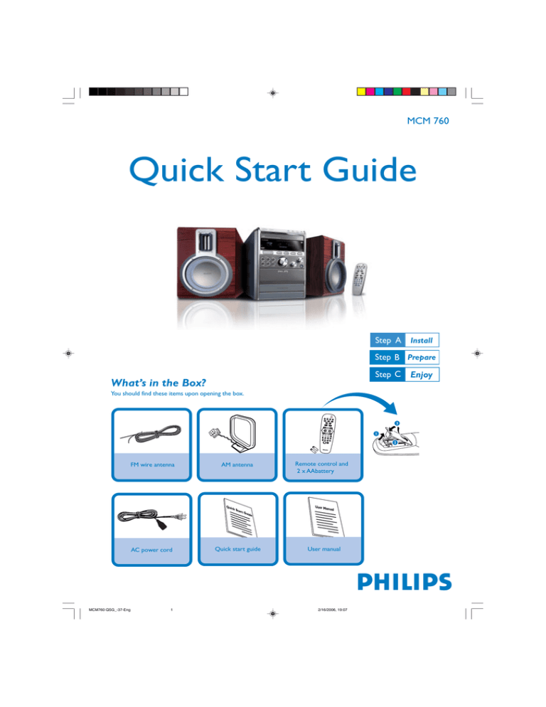 Philips MCM 760, MCM760/37 User's manual Philips MCM 760, MCM760/37 User's manual
