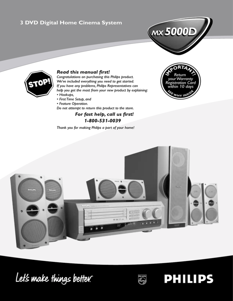 Philips MX 5000DMX User manual Philips MX 5000DMX User manual