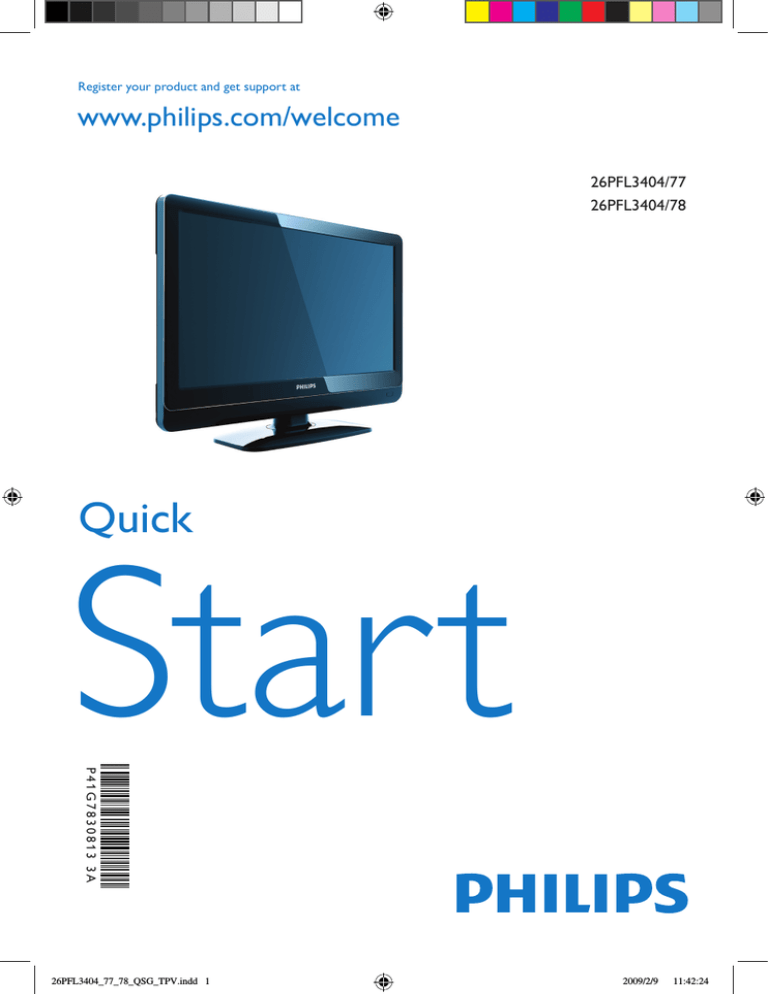 Philips P41G78308133A, 26PFL3404/77 User's manual Philips P41G78308133A, 26PFL3404/77 User's manual