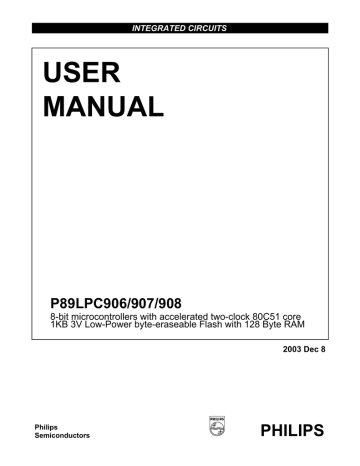 Philips P89LPC906 User's manual Philips P89LPC906 User's manual