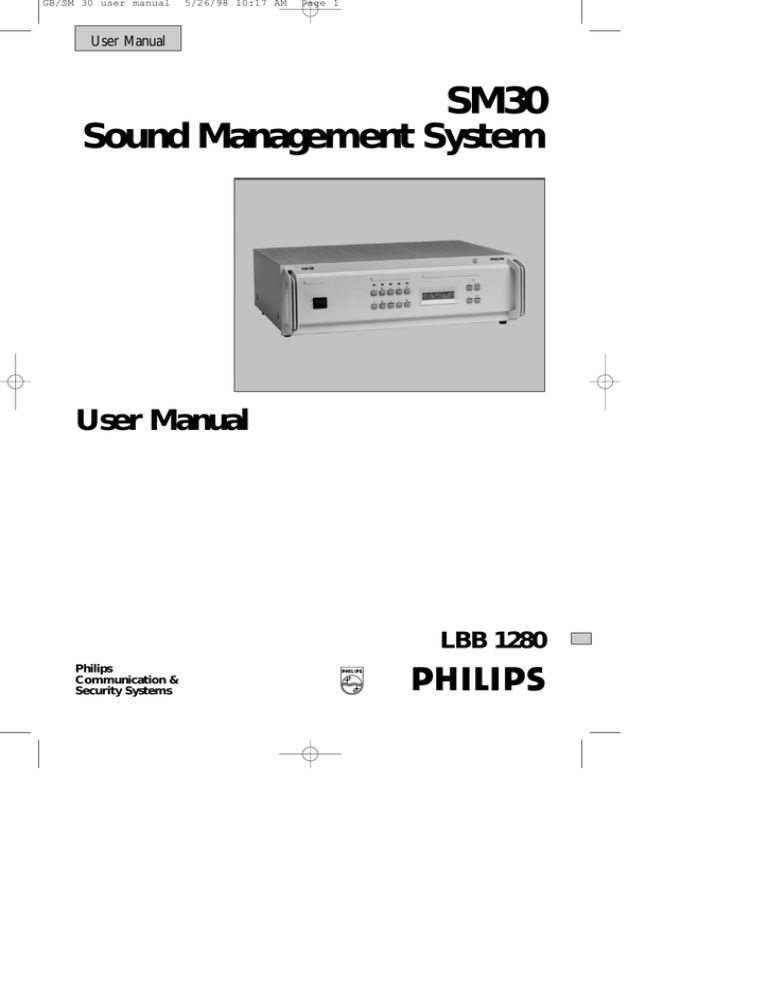Philips SM30 User's manual Philips SM30 User's manual