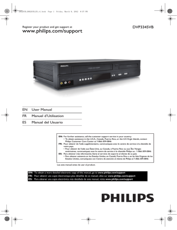 Philips DVP3345VB/F7 User manual | Manualzz Philips DVP3345VB/F7 User manual | Manualzz