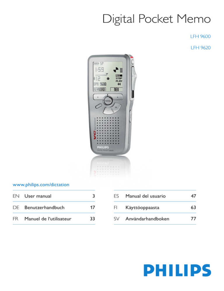 Philips DVR LFH 9600 User manual Philips DVR LFH 9600 User manual