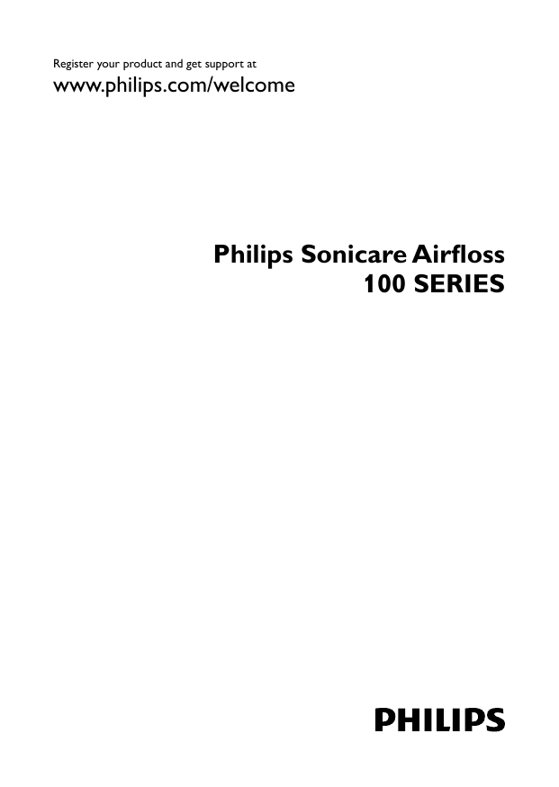 Philips Electric Toothbrush 100 series User's manual Philips Electric Toothbrush 100 series User's manual