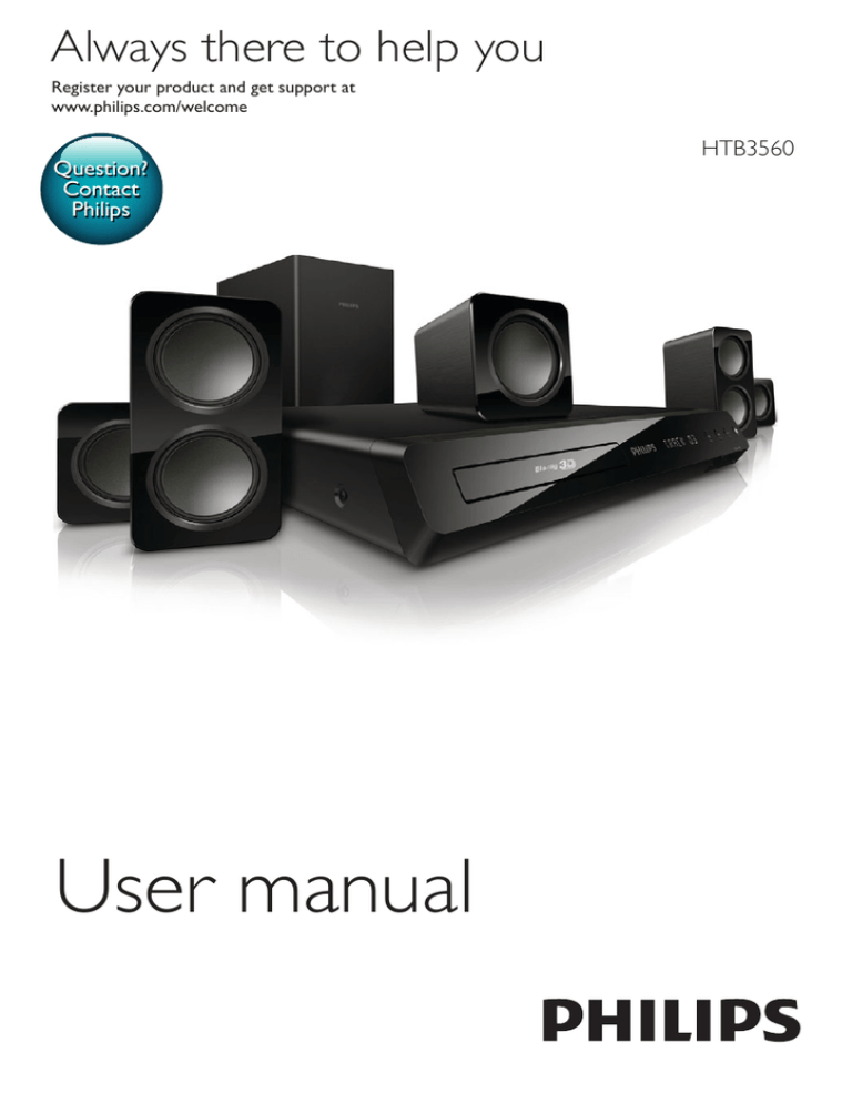 Philips HTB3560 User manual Philips HTB3560 User manual