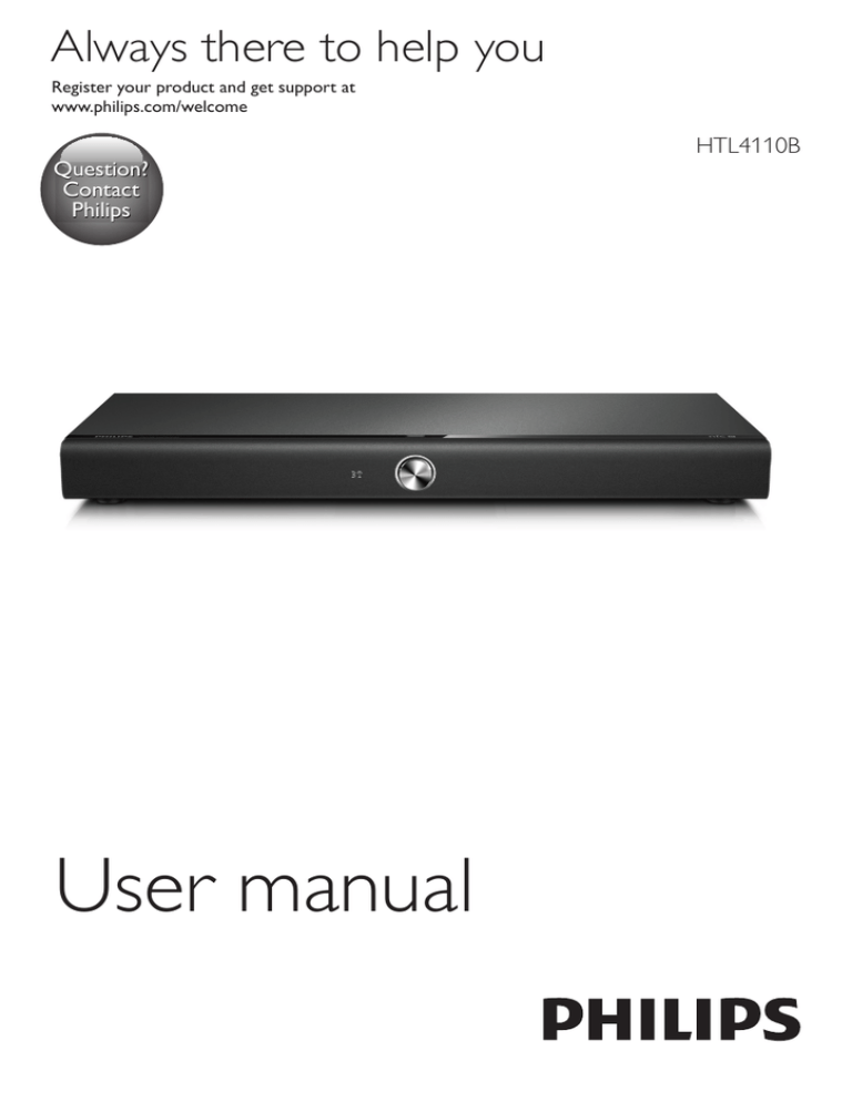 Philips Speaker HTL4110B User's manual Philips Speaker HTL4110B User's manual