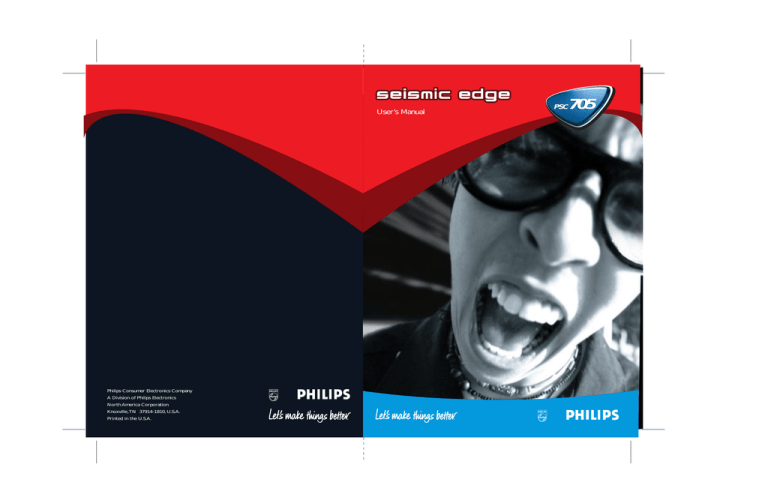 Philips PSC705 User's manual Philips PSC705 User's manual