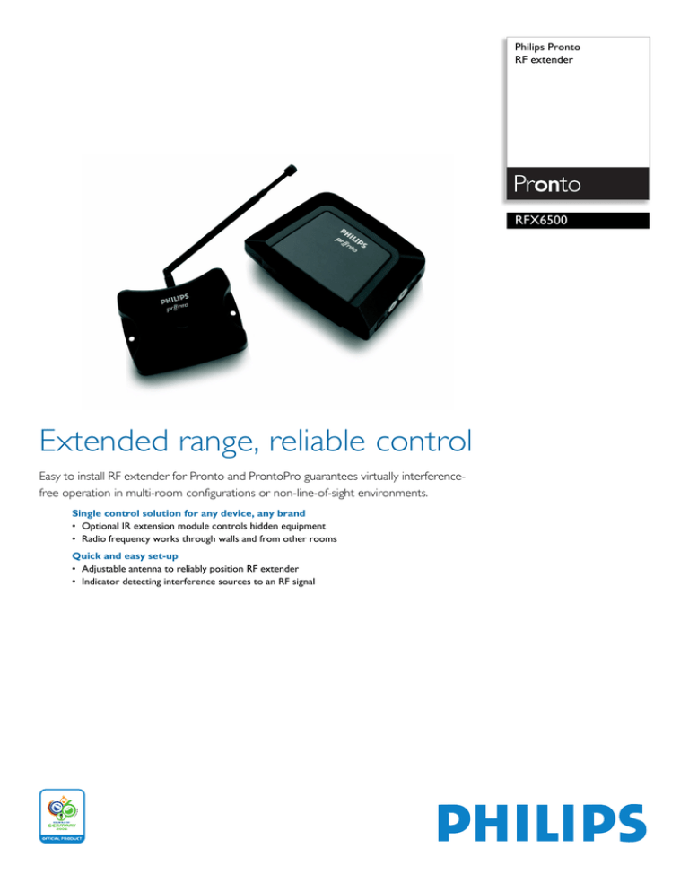 Philips RFX6500 User manual Philips RFX6500 User manual