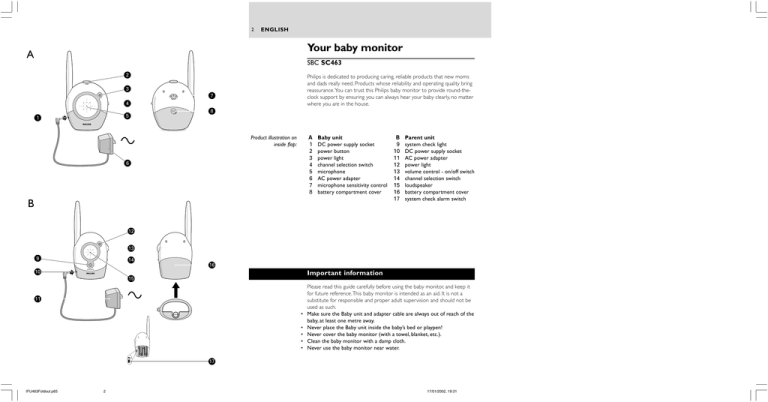 Philips SBC SC463 User's manual Philips SBC SC463 User's manual