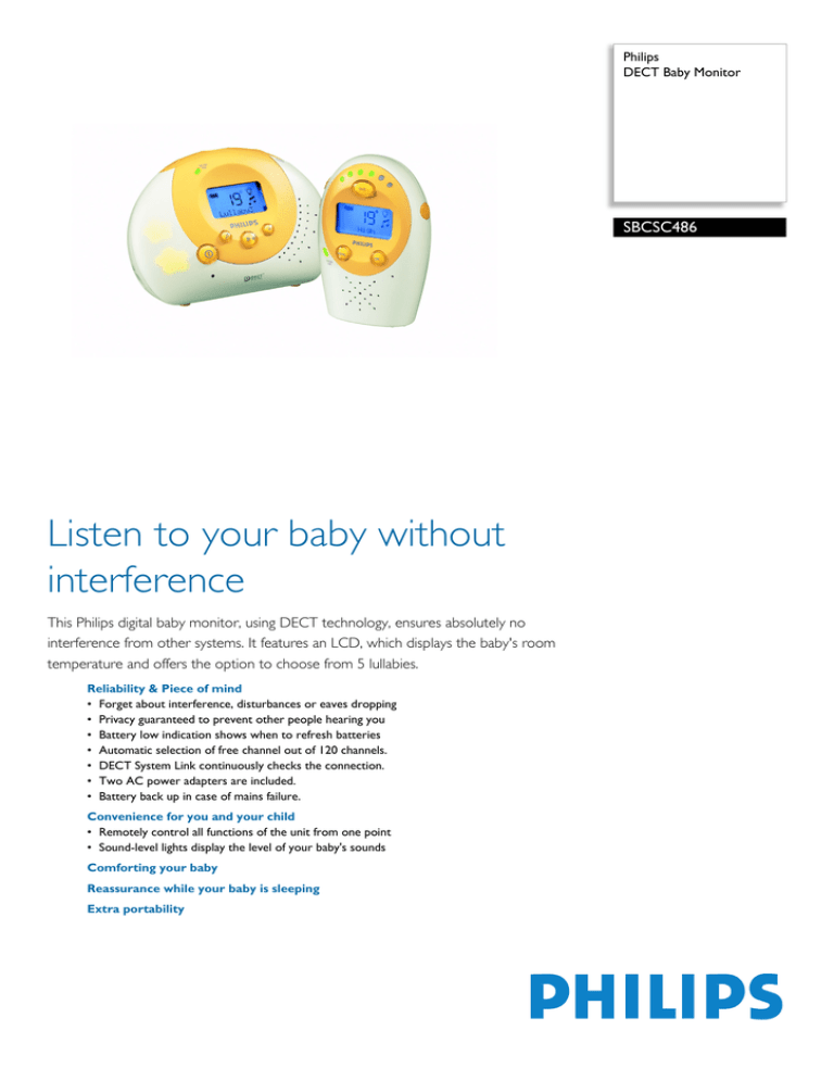 Philips SBCSC486 User manual Philips SBCSC486 User manual