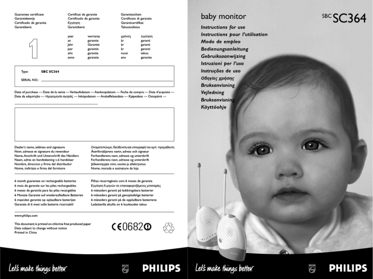 Philips SC364 User manual Philips SC364 User manual
