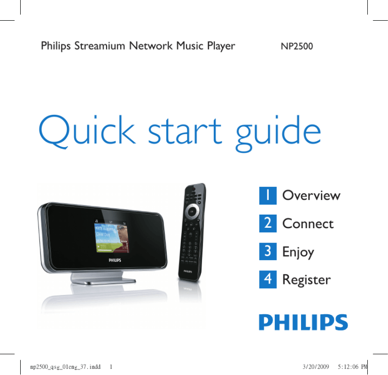 Philips Streamium NP2500/37B, NP2500/37 User's manual Philips Streamium NP2500/37B, NP2500/37 User's manual