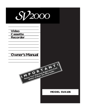 Philips SVA106 Owner's Manual | Manualzz Philips SVA106 Owner's Manual | Manualzz