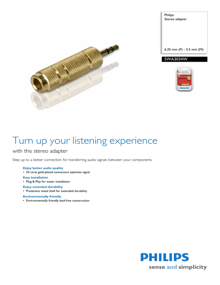 Philips SWA3034W User's manual Philips SWA3034W User's manual