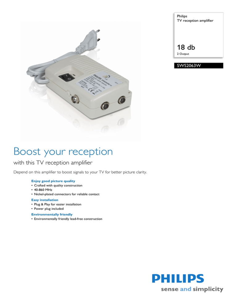Philips SWS2063W User manual Philips SWS2063W User manual
