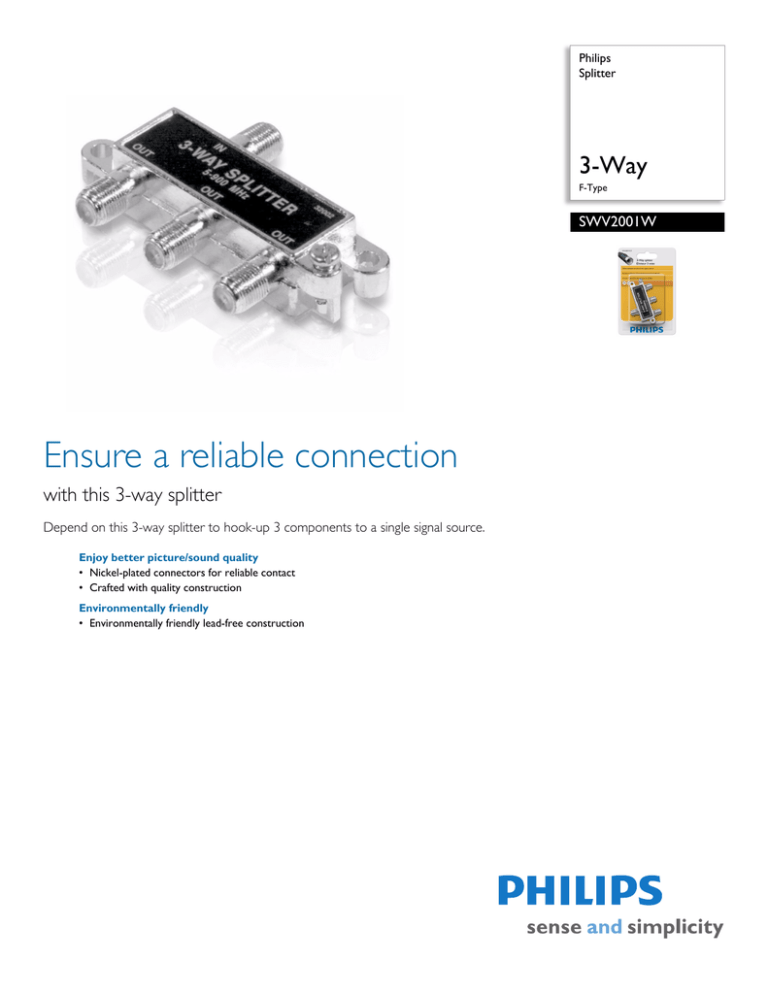 Philips SWV2001W User's manual Philips SWV2001W User's manual