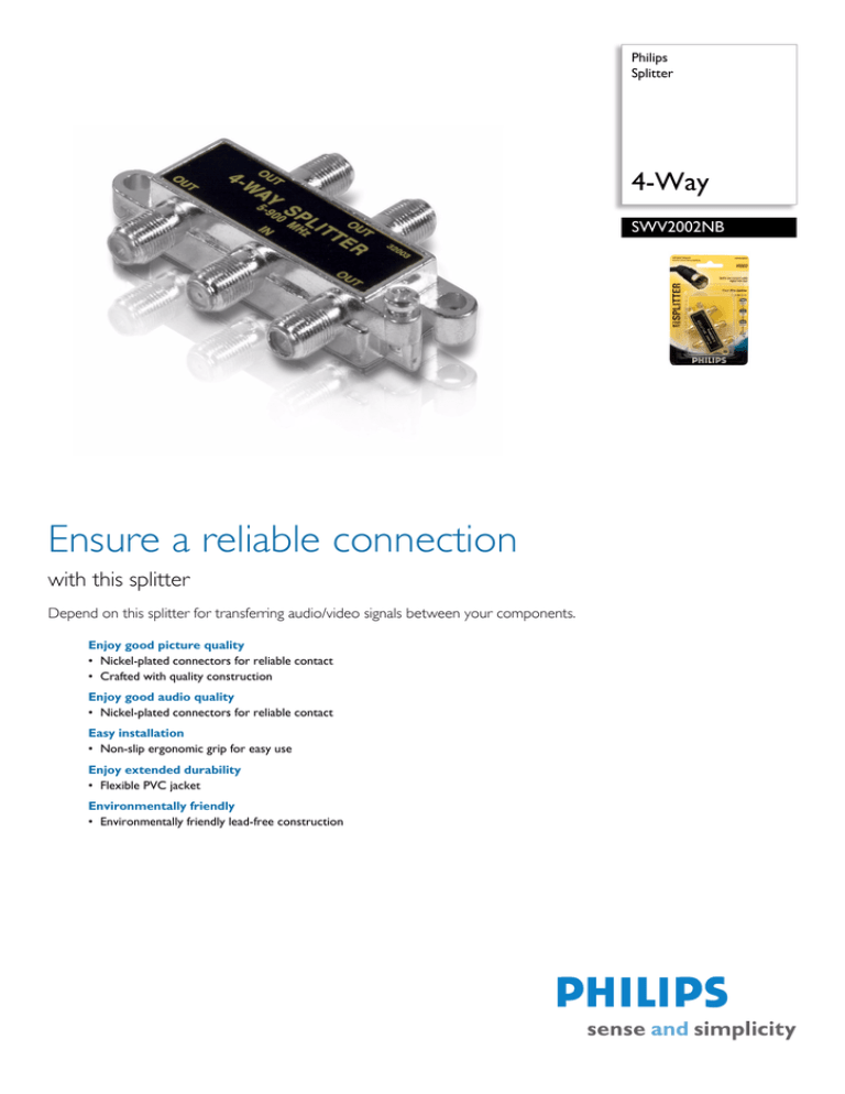 Philips SWV2002NB User manual Philips SWV2002NB User manual